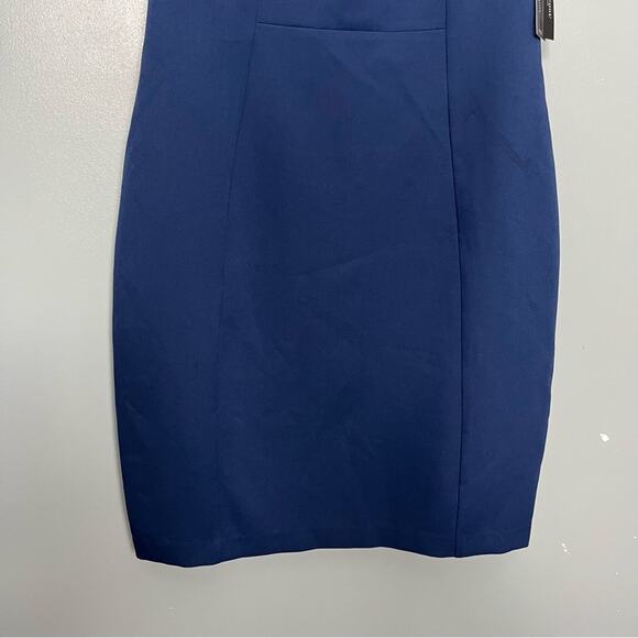 NWT Liverpool Tulip Sleeve Sheath Dress Navy Blue Women’s 10 - Picture 5 of 15